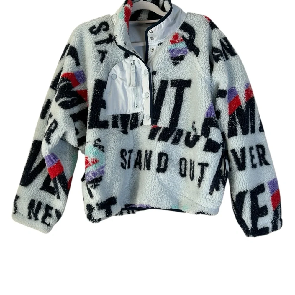 Free People Hit The Slopes Printed Pullover Women’s M Stand Out Never Still - Picture 3 of 6